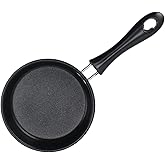 BOENLU 4.72in Mini Frying Pan, Stainless Steel Nonstick Induction Pot Round Breakfast Small Fry Egg Pan mini skillet with Long Handle
