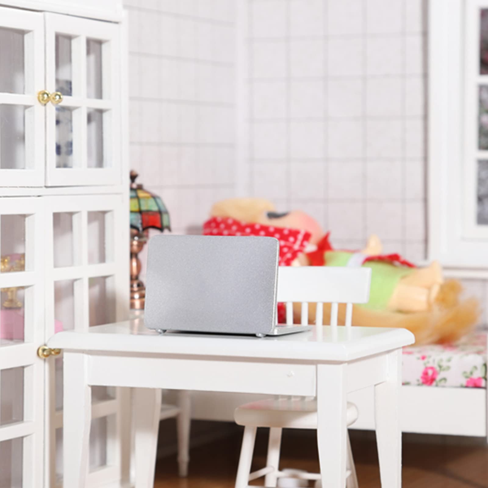 Cobee Mini Set Ordinateur Portable, Tablette Et Smartphone 1:12 En Métal - 3 Pièces De Simulation Pour Maison De Poupée - Accessoires De Jeu De Rôle