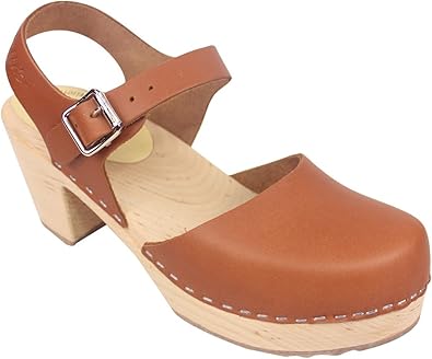 tan leather clogs