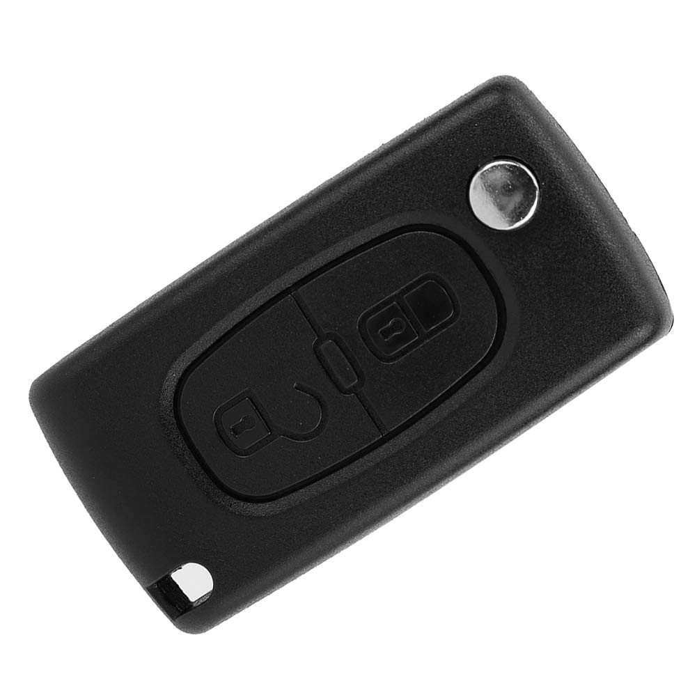 KIMISS Car Key Shell Key Fob Shell Car Key Fob Cover Key Fob Case Cover 2 Button Car Remote Key Fob Case Shell Cover ABS Car Key Shell for 2008 3008 5008