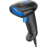 Tera Barcode Scanner USB Wired: 1D 2D Handheld Reader Plug and Play, D4100Y | 640*480 CMOS Rolling, 1D 2D QR Paper Screen Codes, IP54, Prefix Suffix, Three Scan Modes, Retail, Warehouse, School, Library