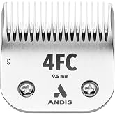 Andis 72620 ceramicEDGE Detachable Blade, Size 4FC, 3/8in Cut | Ceramic cutter runs cooler than steel, carbon-infused edge, fits Andis &amp; Oster A5-type dog grooming clippers