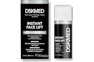 DSKMED Instant Face Lift - Instant Firmx Eye, Eye Cream for Puffiness and Bags Under Eyes. Instant Wrinkle Serum, Available on Face and Neck, Tightens Delicate Skin 1.01oz/Black