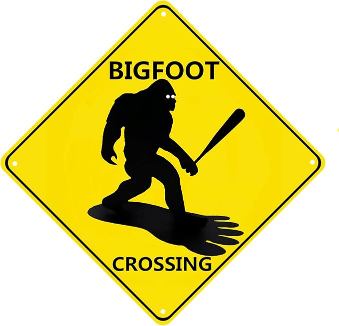 Bigfoot Crossing - Bigfoot Crossing Sign Metal 12"x12" Nene Crossing