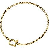 Bmpzery Horseshoe Necklace for Women - 14K Gold Plated Western Jewelry Pendant, Dainty Cowgirl Necklace Good Luck Charm, Equestrian Gifts for Horse Lovers, Adjustable Chain Birthday Gift