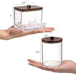 Tbestmax Qtips Holder Bathroom Container, 10/7 OZ