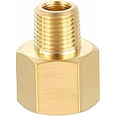 CoCud 4 Pack Brass Pipe Fittings, 1/4" NPT Female to 1/8" NPT Male Reducer