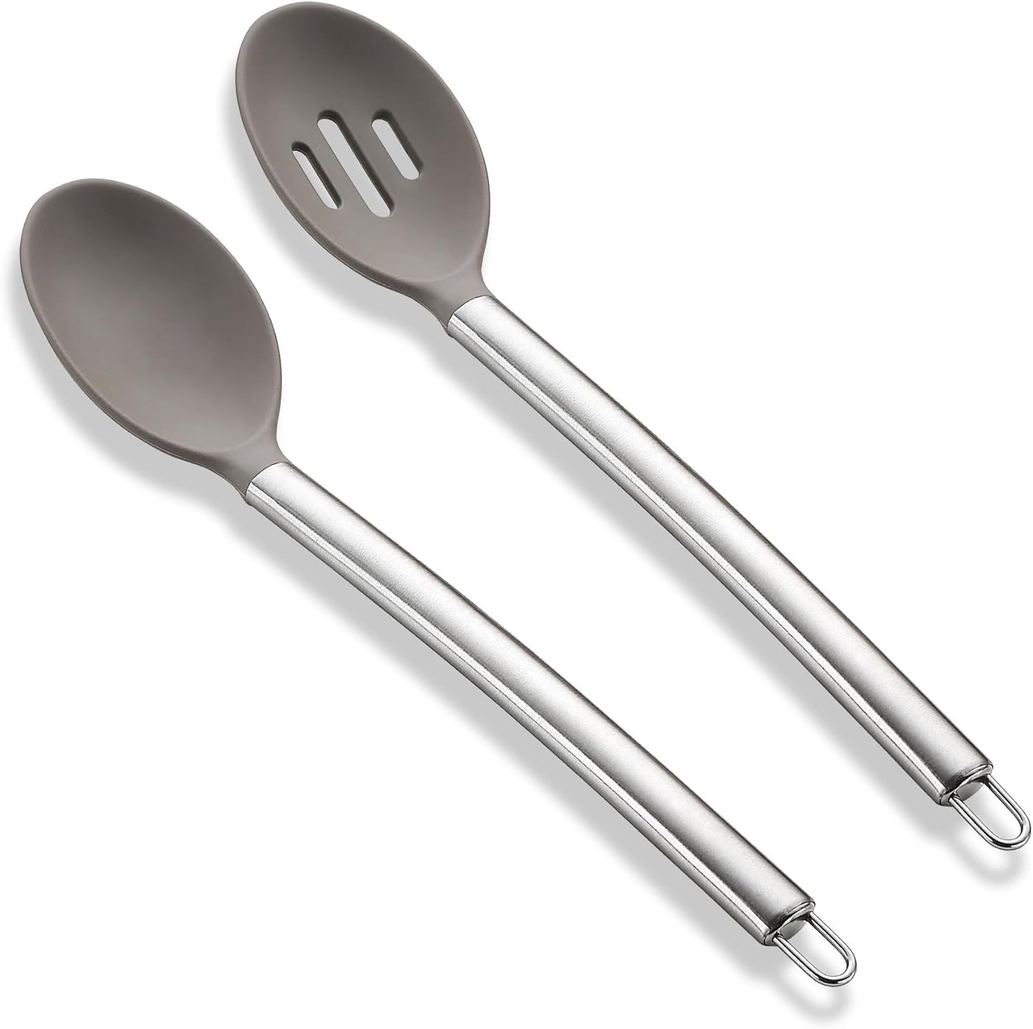 ReaNea Silicone Cooking Spoon Set, Heat Resistant, Slotted, Nonstick Safe, Dishwasher Safe