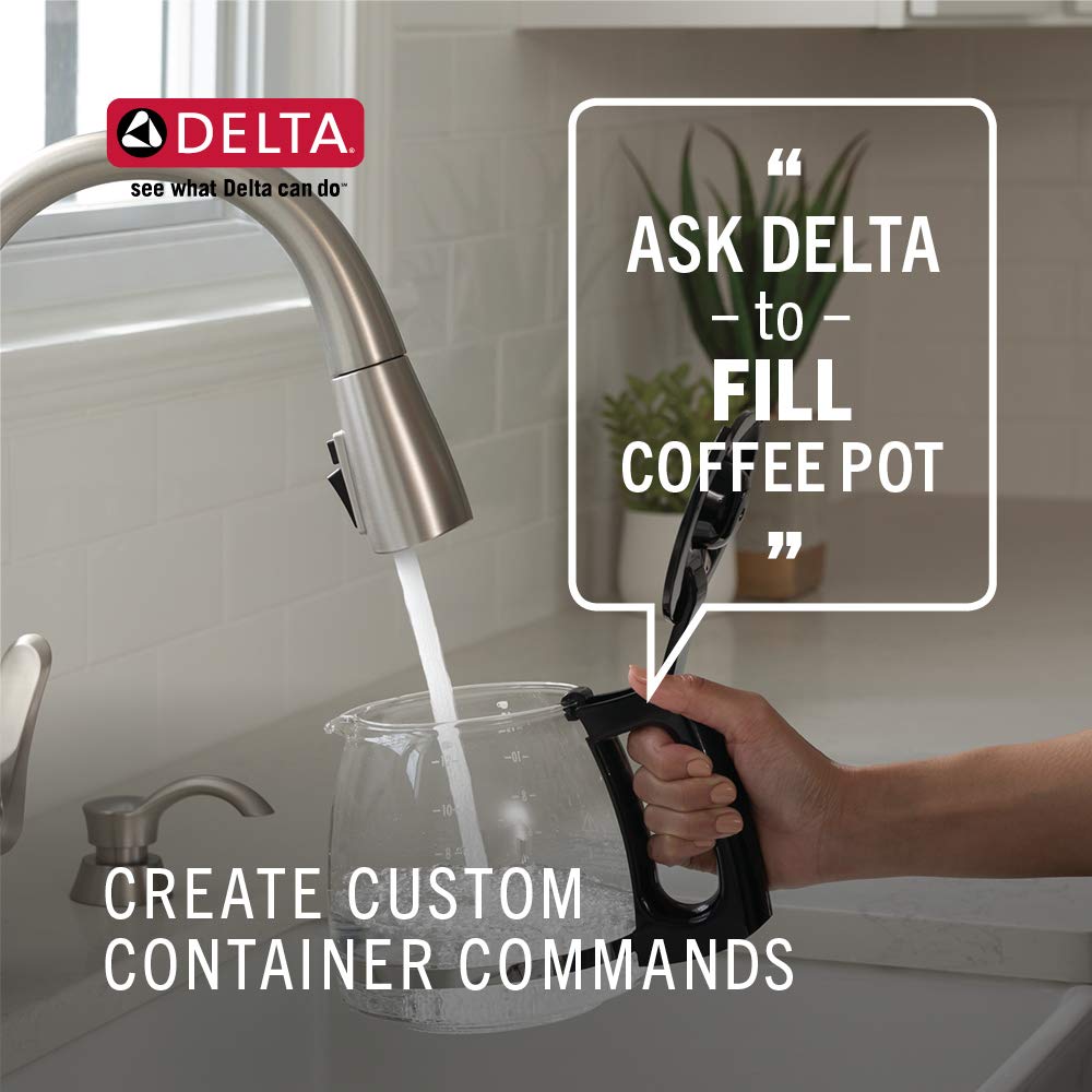 Delta Faucet Trinsic VoiceIQ SingleHandle Touch Kitchen Sink Faucet with Pull Down Sprayer