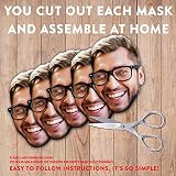 Printster 12 Pack Personalised Photo Face Masks Hen Stag Birthday Party DIY Kit view 4