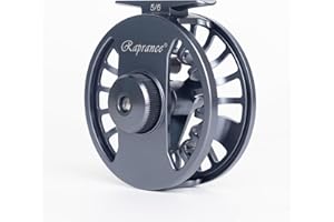 Raprance Fly Fishing Reel - CNC Aluminum Alloy, Ultra-Light, Instant Spool Change Side Button, for Freshwater/Saltwater (Matte Gunmetal Gray)