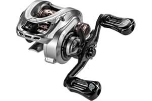 DOVIELLO HICC50 Compact Baitcaster Fishing Reels - 4.7oz Ultra Smooth Bait Finesse Casting 30 Magnetic Brake, 7.1:1/8.1:1 Ratio10+1 Double Shield Bearing for Saltwater Freshwater with Dual spools