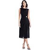 Maggy London Womens Women's Sleeveless Midi Sheath Dress with Side Ruching - Elegant Wedding Guest Dresses