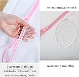 ILLUVA Mesh Laundry Bags with Zips 2 Pcs 30x40cm Durable Net Washing Bags view 5