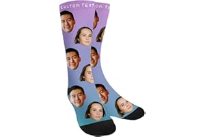 Byxhuc Custom Socks for Men Women, Unisex Face on Socks, Custom Socks with Photo Gift for Him Husband Boyfriend