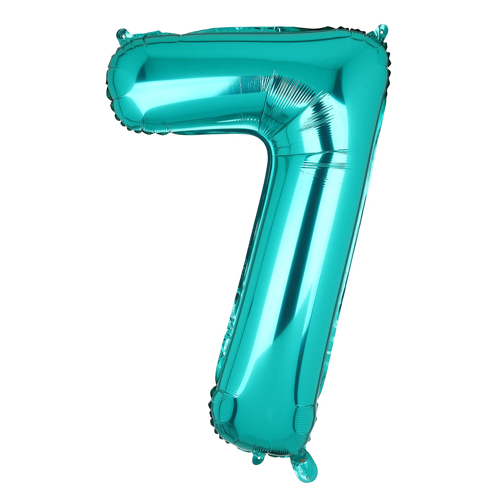 40 Inch Large Teal Number 7 Mylar Balloons Giant Turquoise Helium Foil Balloon for Birthday Party Supplies Decoration