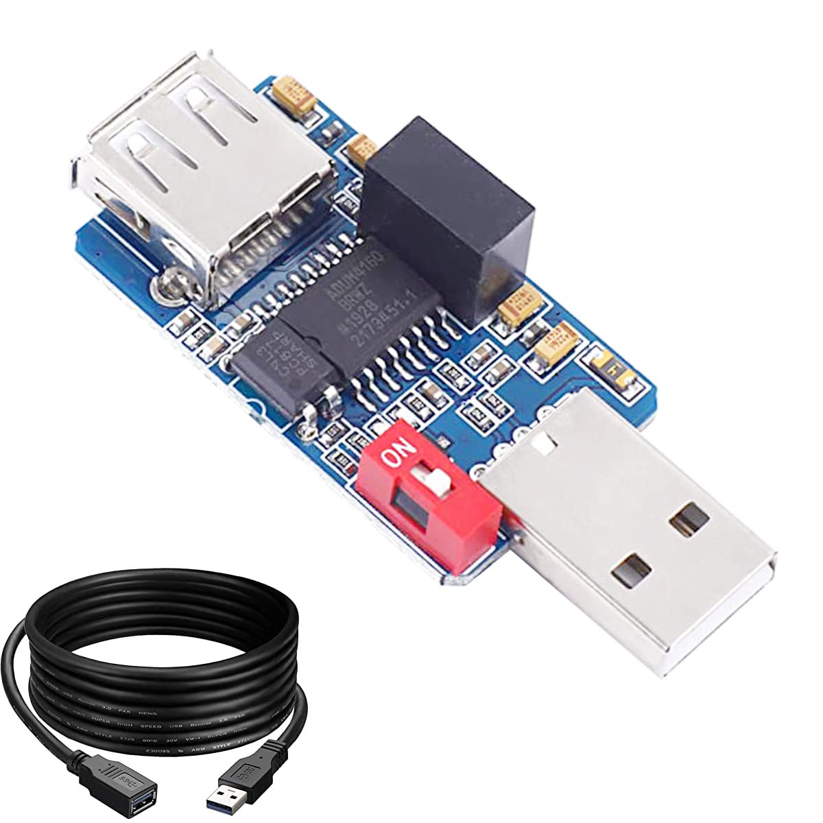 DAOKAI USB Isolator Board - ADUM4160/ADUM3160 Driver-free Plug & Play, 12/1.5 Mbps with USB Cable