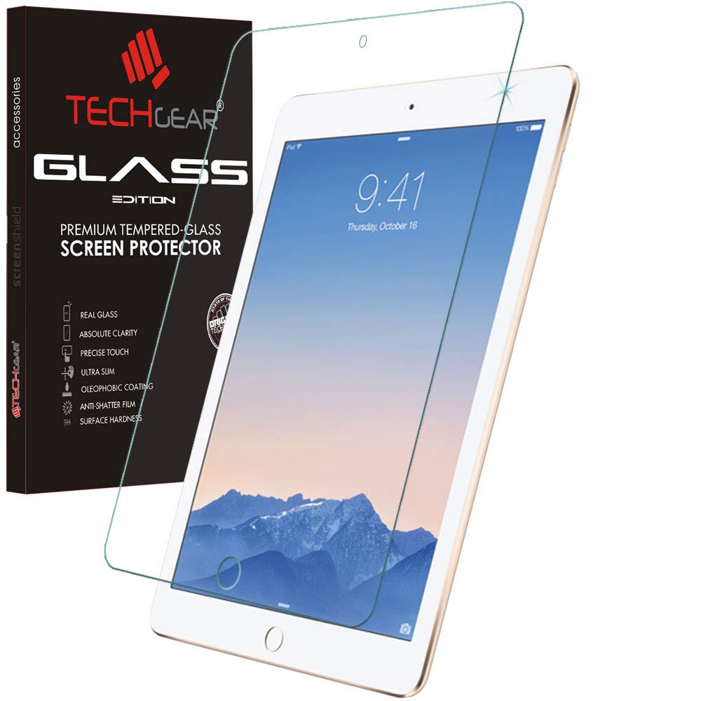 TECHGEAR® Apple iPad Air 9.7", iPad 5 5th Gen 9.7" GLASS Edition Genuine Tempered Glass Screen Protector Guard Cover