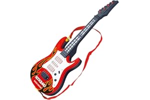 KeDun KonHaovF Electric Guitar for Kids Girls Boys Age 3-5 with Strap,Toy Guitar for Toddlers with Light and Music Gifts for Kids(Red)