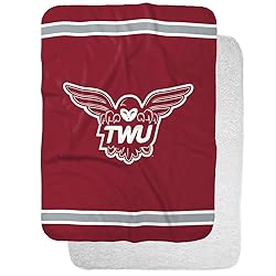 Texas Womans University Primary Logo Stripes Sherpa