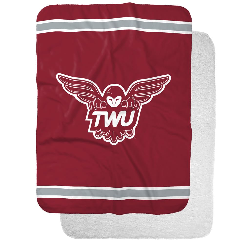 Texas Womans University Primary Logo Stripes Sherpa