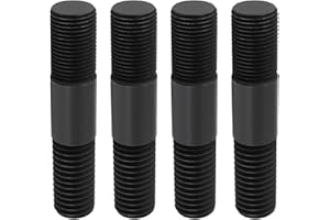 eMagTech 4pcs 5/8"UNF to 5/8"UNC Double End Threaded Stud 377598X1 Compatible with Massey Ferguson