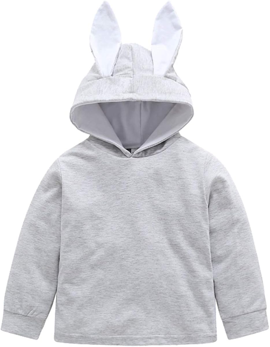 14Y Toddler Baby Girls Rabbit Ear Hooded Hoodie Cute
