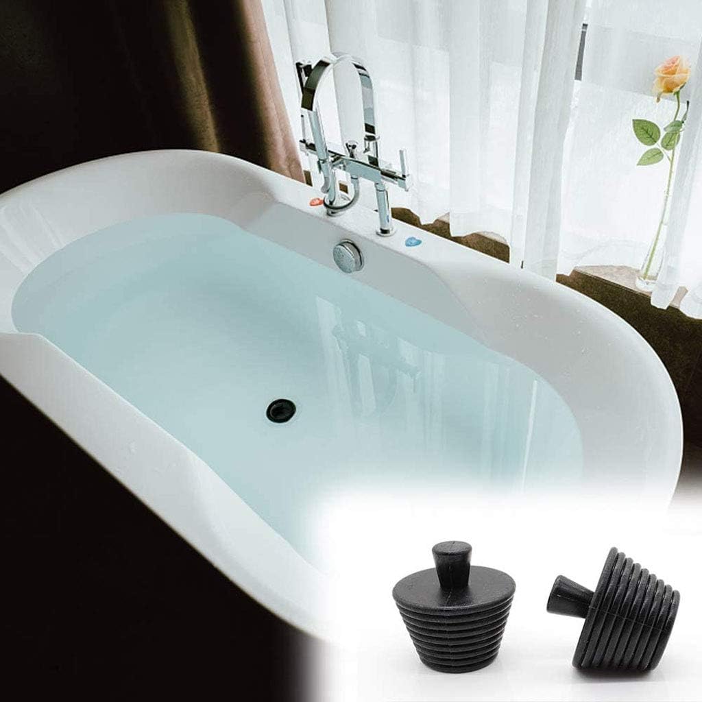 Tub Stopper, Universal Bathtub Stopper, Bathroom Sink Drain Plug, Universal Silicone Drain Stopper Bath Plug for Kitchen Bathtub Sink Drains (2, white) - - 