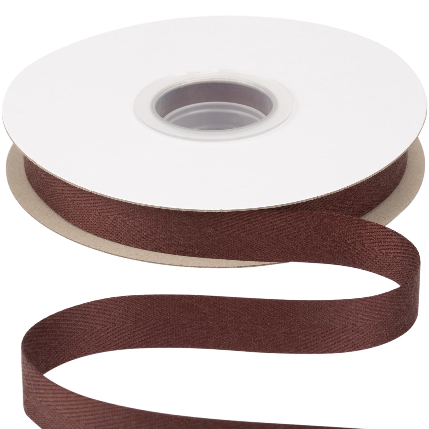 Ribbonitlux Tape Twill Ribbon 16mm x 22.5 Meters, Soft Cappuccino Herringbone Bias Tape for DIY Craft, Sewing, Gift Wrapping, and Home Decor