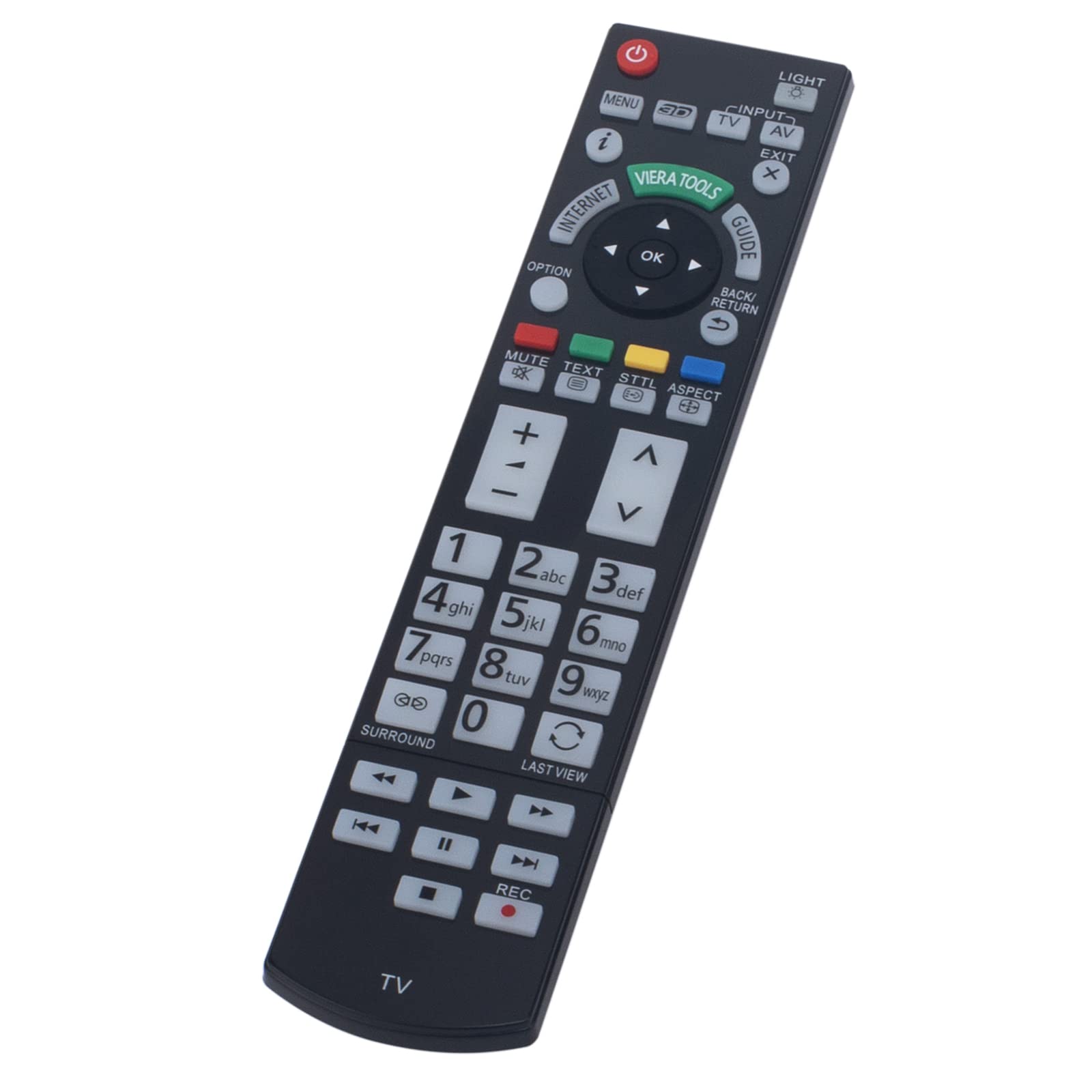 N2QAYB000715 Replacement Remote Fit for Panasonic Plasma TV TX-P50VT50E TX-L42DT50B TX-L42DT50Y TX-L42ET50E TX-L47DT50B TX-L47DT50Y TX-L47ET50E TX-L55DT50B TX-L55DT50Y TX-P42GT50Y TX-P42ST50B
