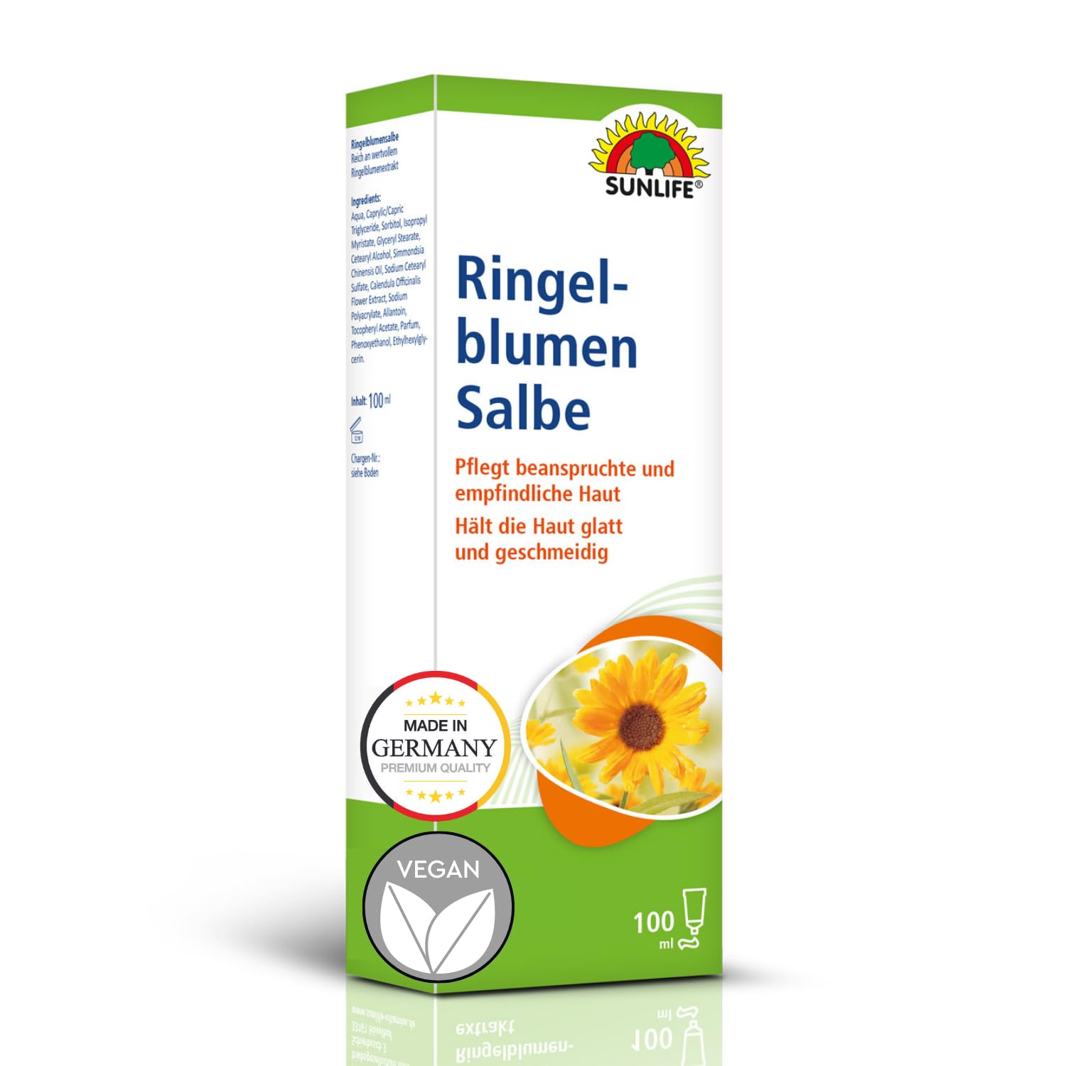 SUNLIFE Marigold Ointment with Marigold, Jojoba Oil, Vitamin E & Allantoin, Care for Dry Skin 100 ml