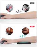VAYDEER Ergonomic Wrist Rest Pad 2-Pack 6.3x4.3x0.76in Black view 2