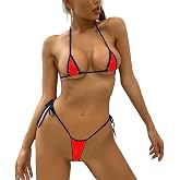 Micro Bikini Extreme Slutty Mini Bikini for Women Tiny Bikini Bikinis | Microbikini Set Thong G String Bathing Suit Private Wear Onesize 2-8