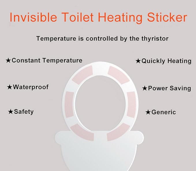 Solinba Invisible Electric Toilet Heating Sticker unsichtbare elektrische Toiletten-Heizung-Aufkleber