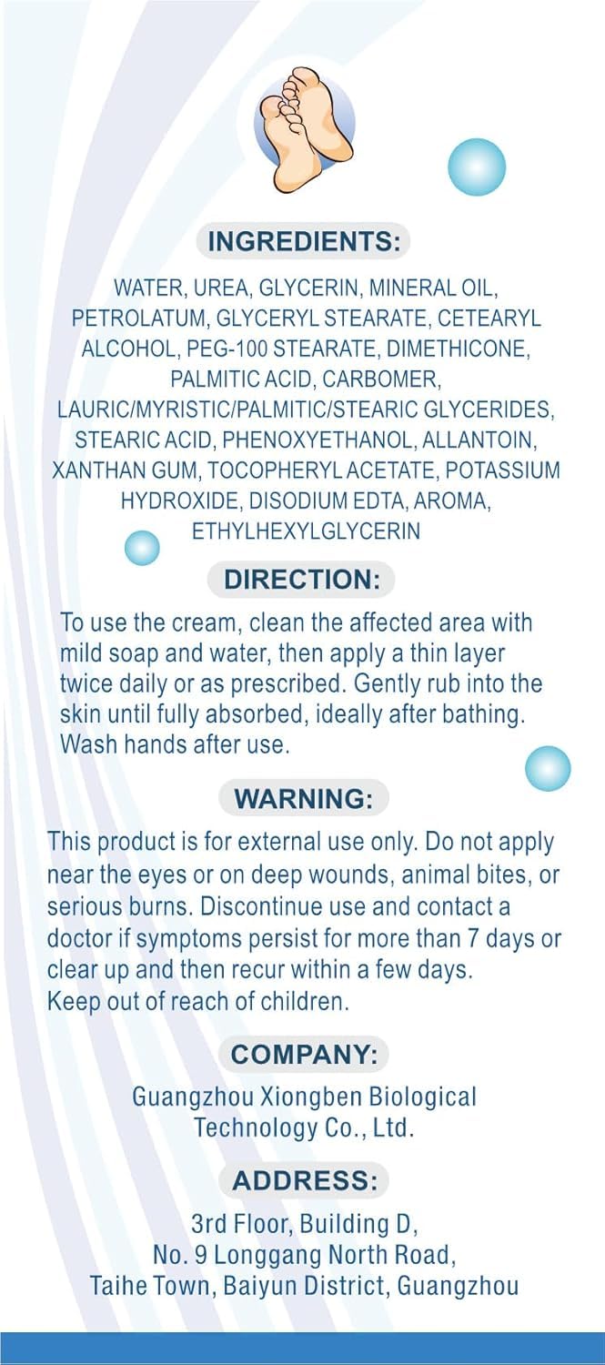 OUKEYA Urea Cream 40 Percent Tube 3 Oz, Foot & Hand Cream for Dry Cracked, 40 per Urea Lotion for Feet Maximum Strength