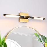 TODOLUZ 24-Inch 5CCT LED Bathroom Light Fixtures, 12W 2700K-5500K Vanity Lighting Over Mirror with Adjustable Lamp Tube, Blac