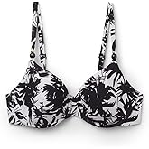 CALZEDONIA Woman's Push Up Swimsuit Top Palms