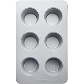 KitchenAid - Mega Muffin Pan, 6 Cup Heavy Duty Nonstick Aluminized Steel Baking Pan