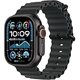 Apple Watch Ultra 2 (GPS + Cellular, 49MM) - Black Titanium Case with Black Ocean Band (Renewed Premium)