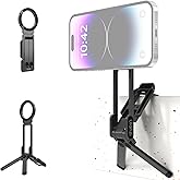ULANZI MA38 Maglock Phone Stand 5-in-1 Aluminum Magnetic Cellphone Tripod with Hidden Hook Arca-Swiss Quick Release Plate