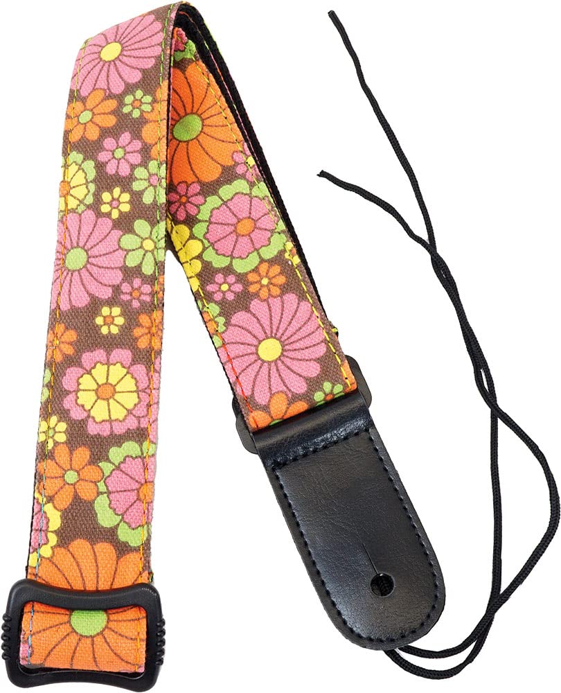 Denim Uke Strap, 70s Pattern