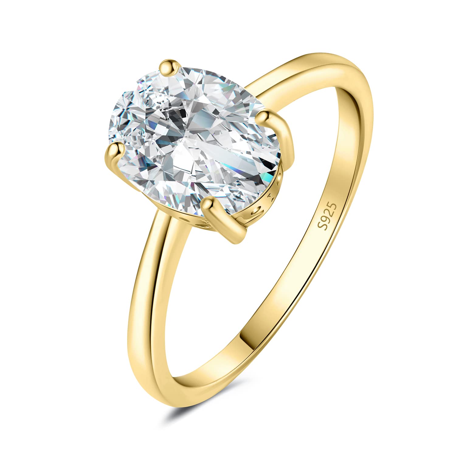 JewelryPalace Oval Cut 2ct Cubic Zirconia