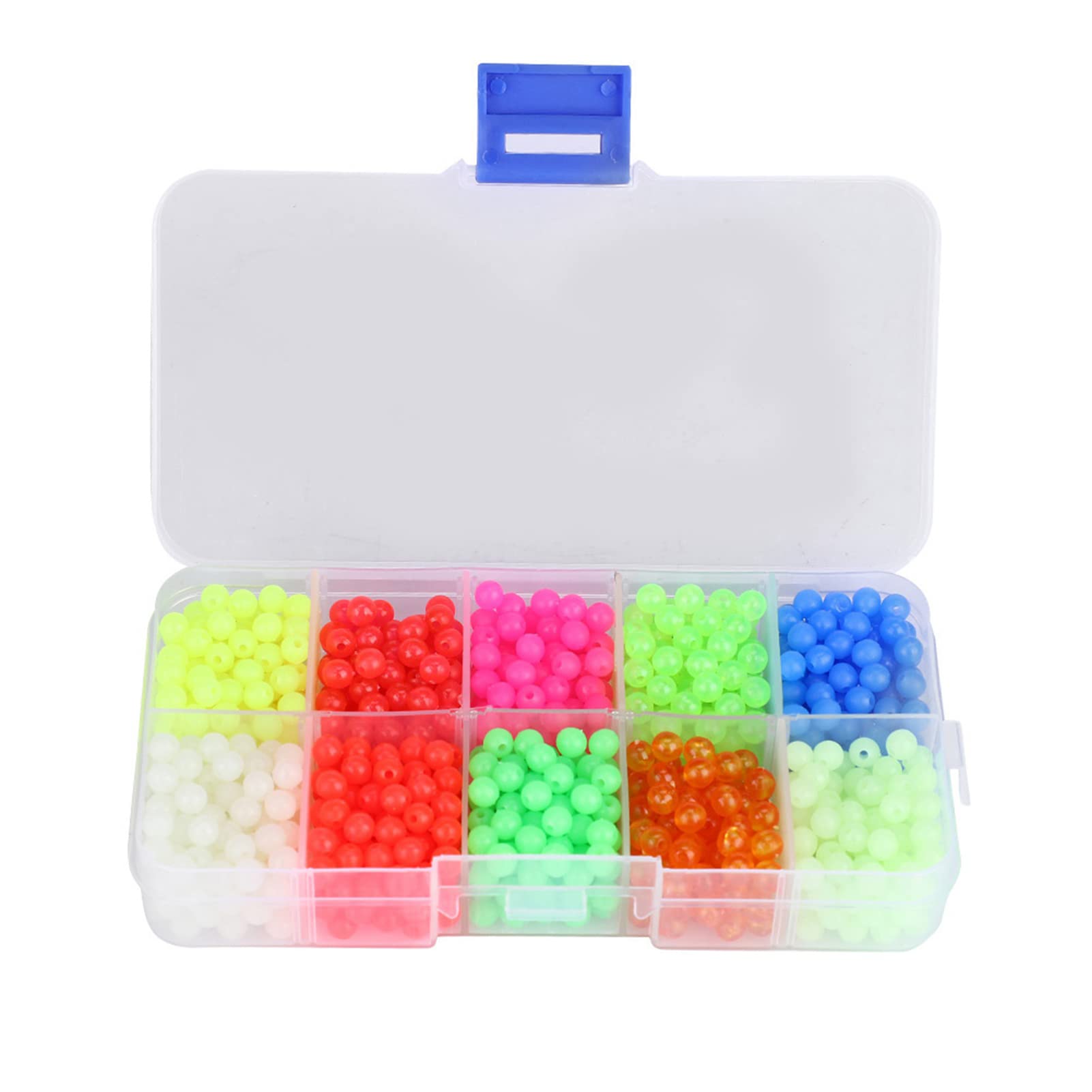 1000Pcs Glow Fishing Beads Luminous Round Beads Plastic Fishing Tackle Beads for Night Fishing