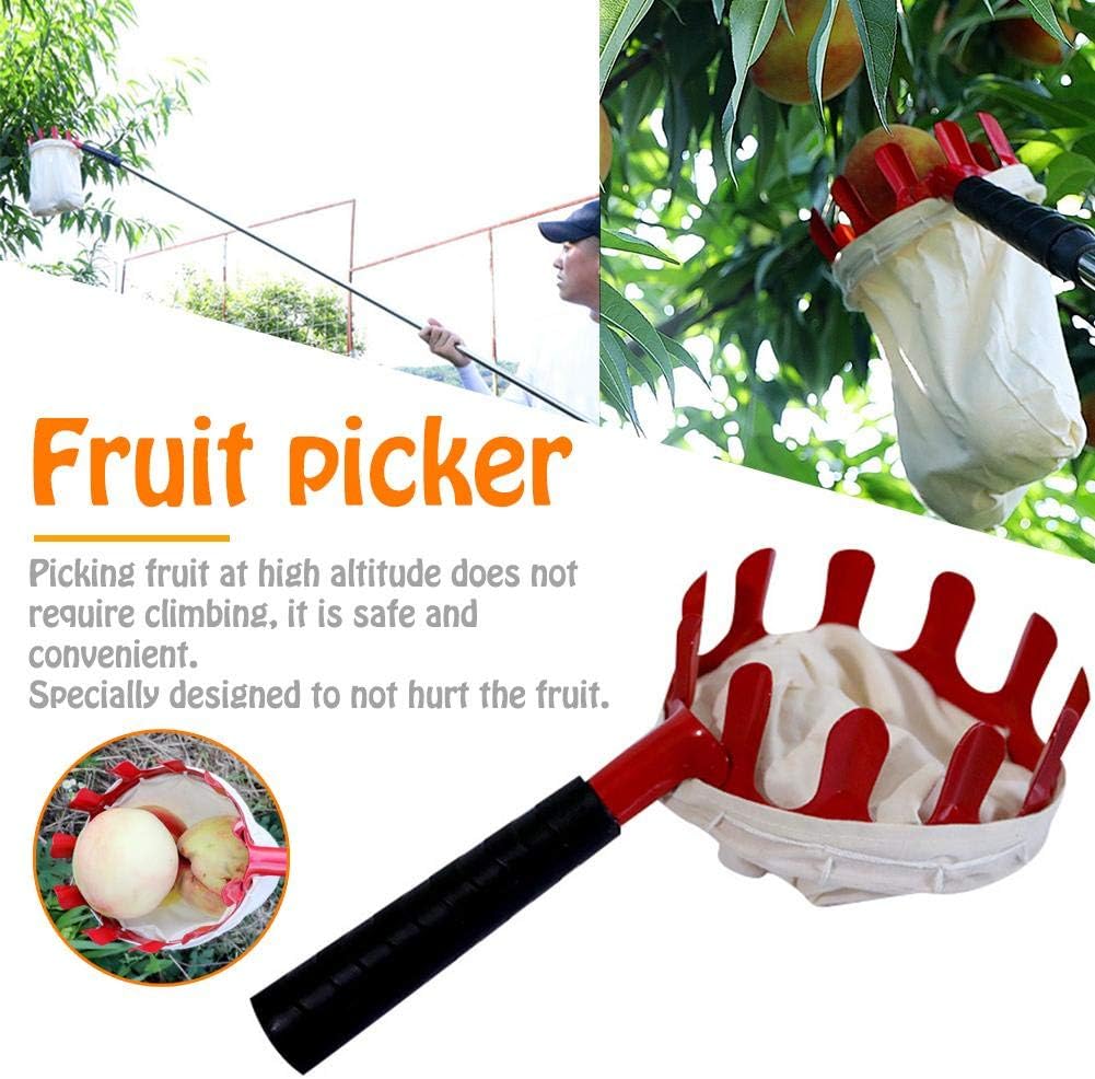 Fruit Picker Large Capacity Bag with Telescopic Handle Apple Harvester Agricultural Garden Tool
