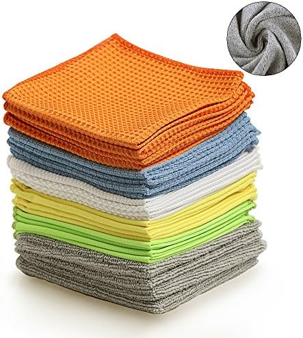 Multi-Function Microfiber Cleaning Cloths - 24 Pack | Absorbent for Home/Kitchen/Car Glass/Disk Screen/Tablets |, 16x16 Inch.