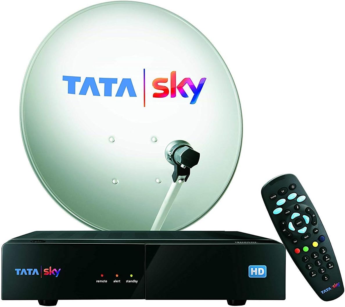 TATASKY HD Box Inclusive 3 Months Dhamaka Pack and HD Access (Black, TSK44)