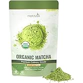 MatchAiA Organic Matcha Green Tea Powder - Premium Culinary Grade, USDA Certified, 100% Pure - Perfect for Lattes, Smoothies, Desserts and Baking - Sugar Free, Gluten Free (150g / 5.3oz Pouch)