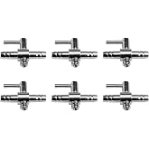 AQUANEAT Aquarium Control Valve, Metal Stainless Steel Gang Valve, Air Flow Distributor Splitter for Air Pump