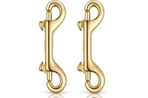 UKCOCO 2 Pack Scuba Diving Double Ended Brass Trigger Clips Snap Hook for Bag Key Keychain Luggage Strap 90mm