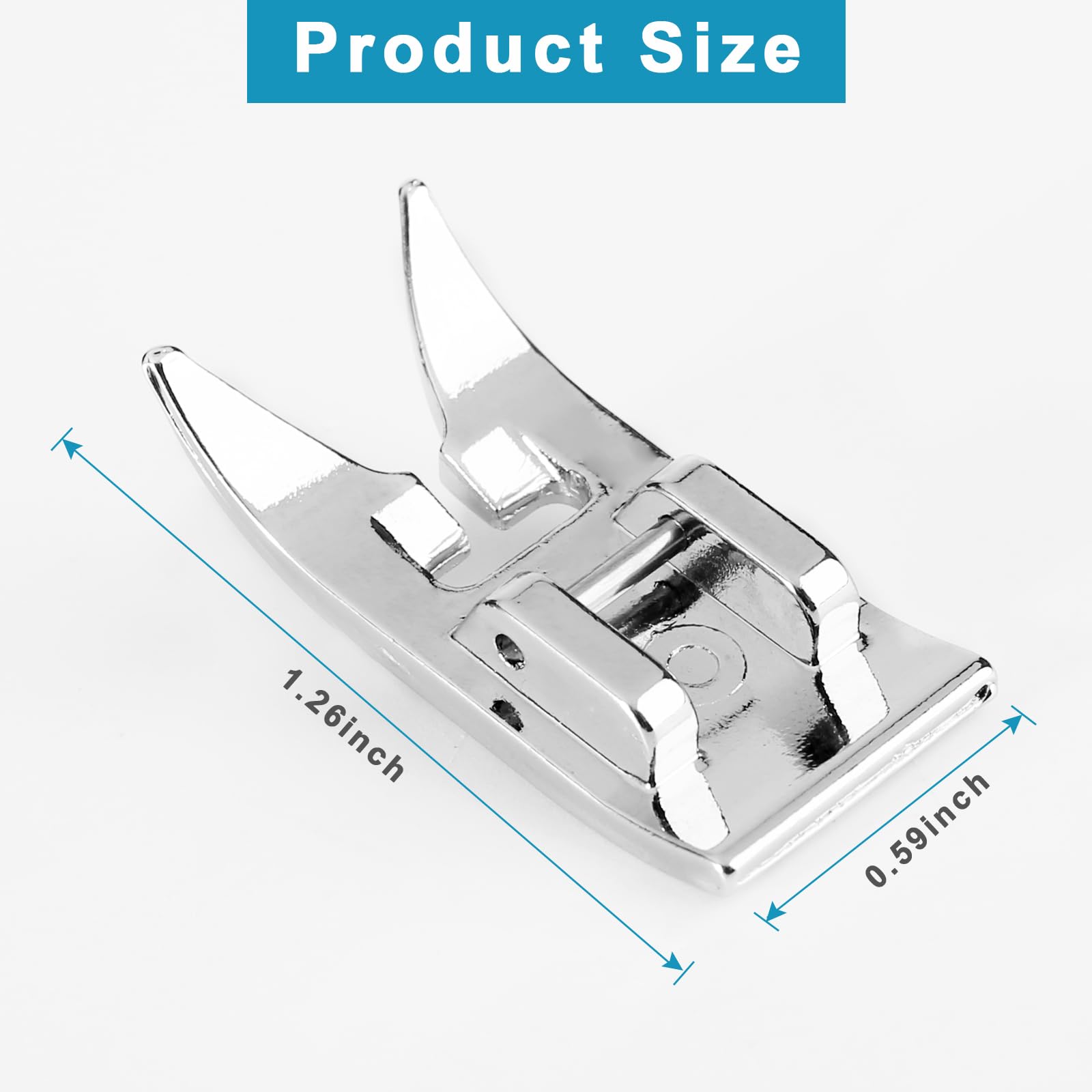 4pcs ATQYZLM Zig Zag, Premium Stainless Steel Sewing Machine Foot, Straight Stitch Presser Foot Universal Purpose Snap On Foot for Singer, Brother, Janome, Toyota, Etc Domestic Sewing Machines